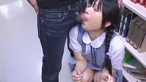 He attacks her in a deserted place, fingers her, makes her give him a blowjob, and then swallows his cum.