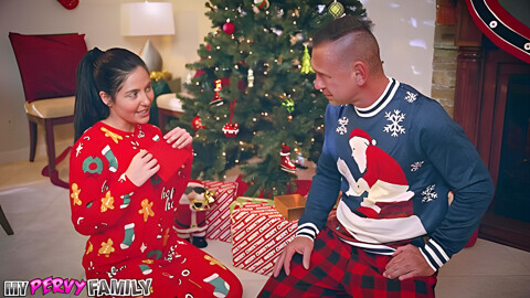 Stepdad Stuffs Hot Stepdaughter With Big Cock For Xmas! - Theodora Day