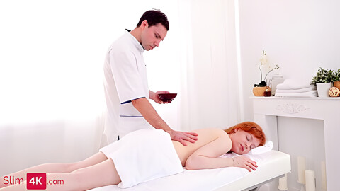 Redhead Girl Tries A New Massage