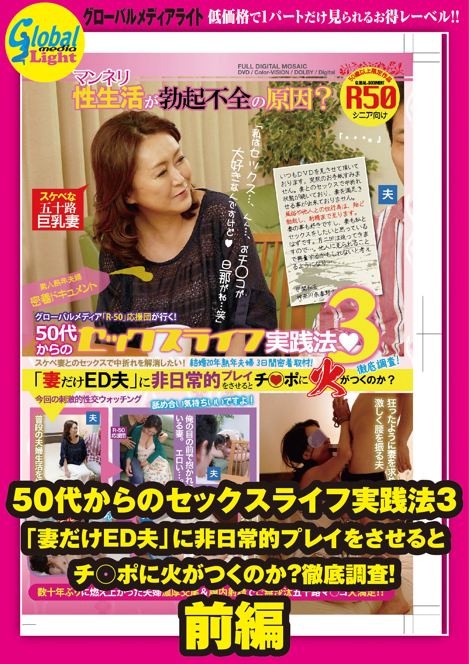 50代からのセックスライフ実践法3「妻だけED夫」に非日常的プレイをさせるとチ○ポに火がつくのか？徹底調査！ 前編