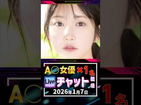1/7(水)【A〇女優1名】生ライブチャット 配信スケジュール サムネイル